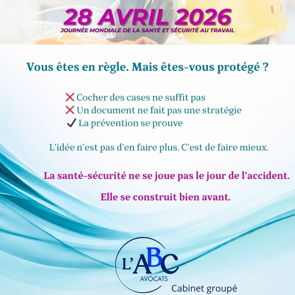 28 avril – Journée mondiale de la santé et sécurité au travail