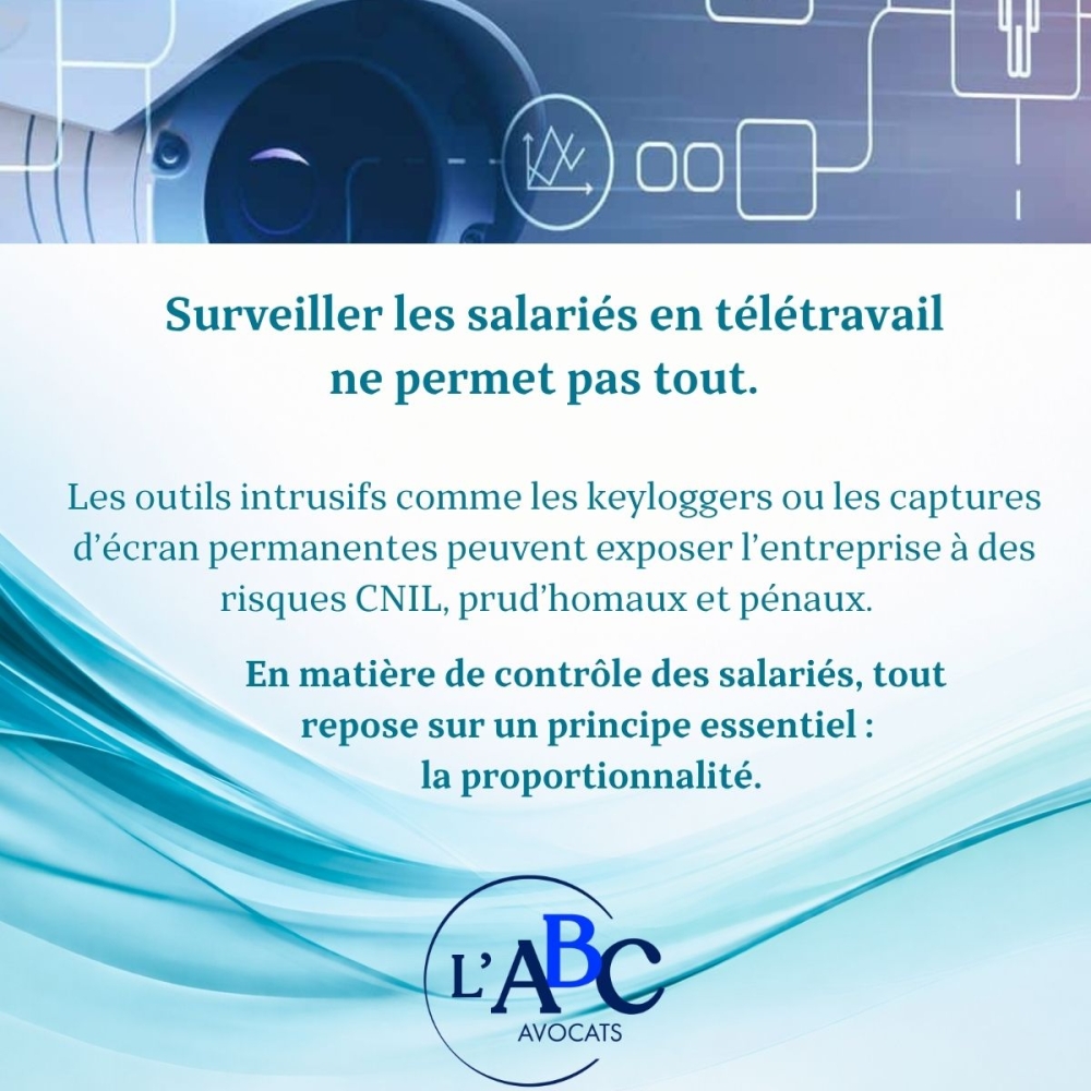 Surveillance des salariés en télétravail